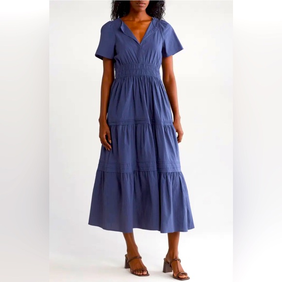 Stitchdrop Dresses & Skirts - Dress - Stitchdrop Temple Cotton Maxi Dress, Navy, Size XL, New With Tags(NWT)
